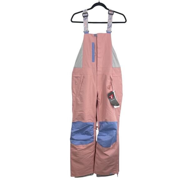 NWT Roxy Chloe Kim Insulated Waterproof Ski Snowboard Bib Pants Rose Pink Sz XS - Picture 2 of 13
